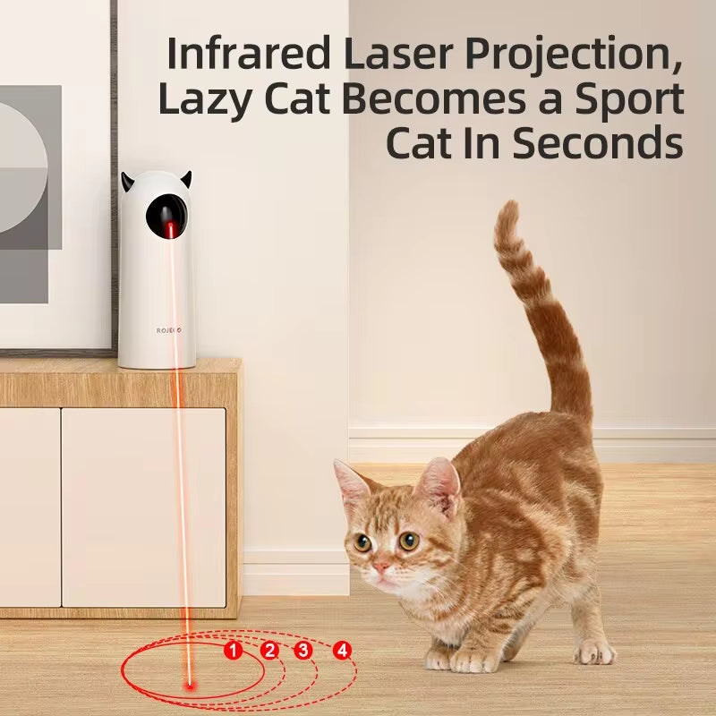 Interactive Automatic LED Laser Cat Toy - Handheld Electronic Pet Accessory for Indoor Use