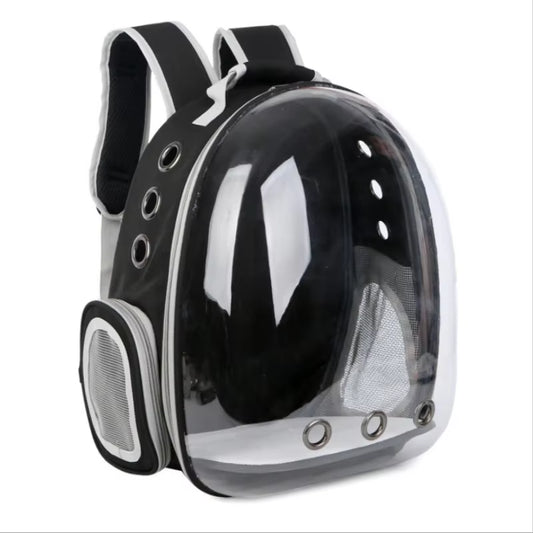 Transparent Capsule Pet Carrier Backpack for Small Animals - Breathable and Portable Travel Solution for Cats and Dogs